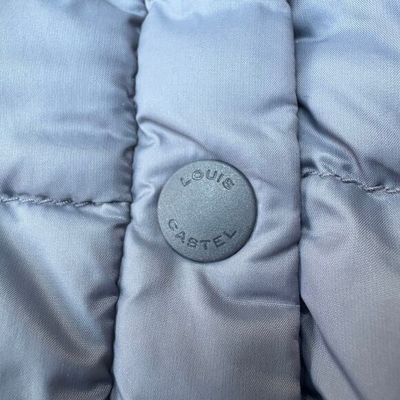 Louis Castel Golf Down Filler Puffer Vest Sz M Gray Lightweight Snap Close Tunic - Picture 8 of 14